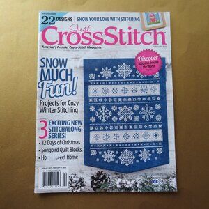 Just Cross Stitch Magazine Fun Projects for Cozy Winter Stitching February 2022